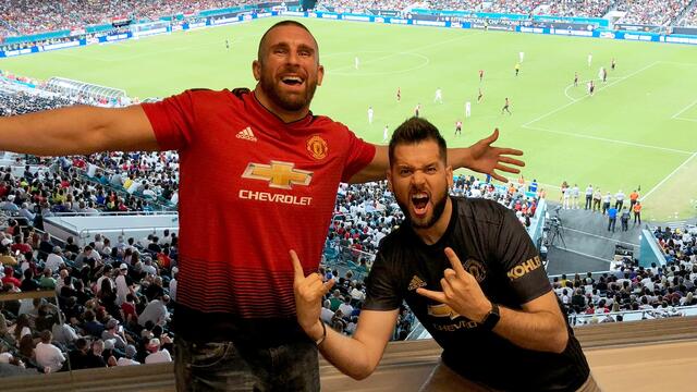 Mojo Rawley, Mike Rome attend Manchester United vs. Real Madrid in Miami: photos