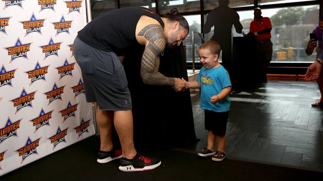 Roman Reigns, The Miz and Maryse meet the WWE Universe