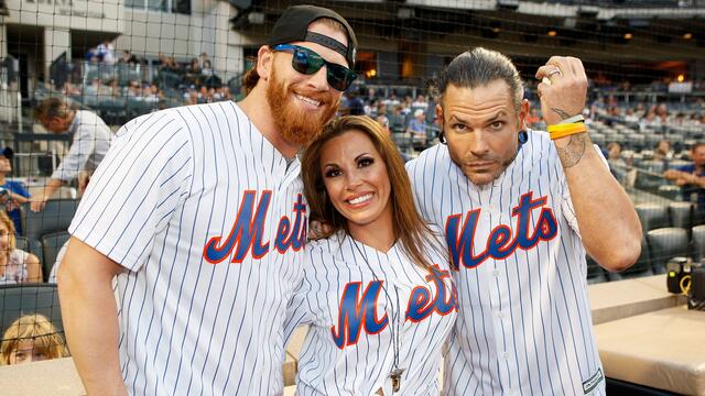 WWE Night Citi Field photos with Jeff Hardy, Mickie James and Curt Hawkins