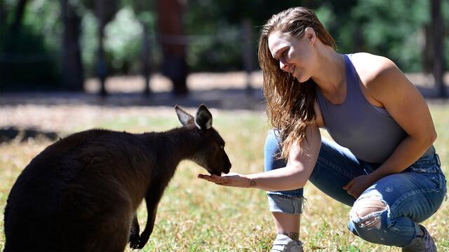 Ronda Rousey tours Melbourne, Australia and the Healesville Sanctuary: photos