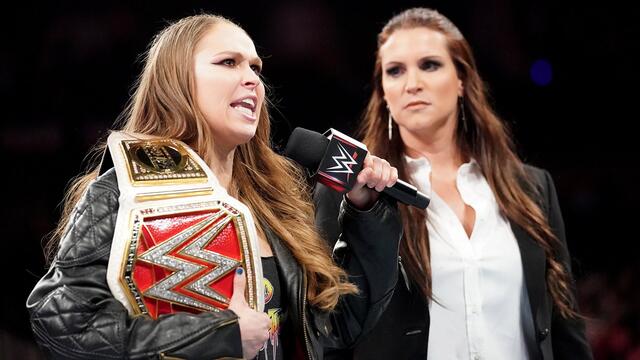 Rousey & Strowman & Stephanie & Corbin