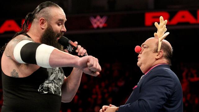 Braun Strowman confronts Paul Heyman, the Red-Nosed Advocate: photos