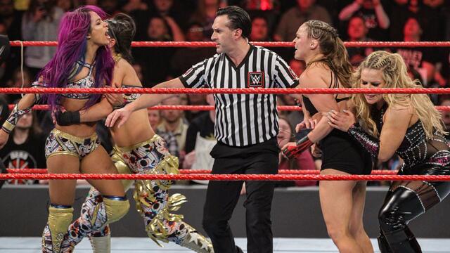 Rousey & Natalya vs. Sasha & Bayley