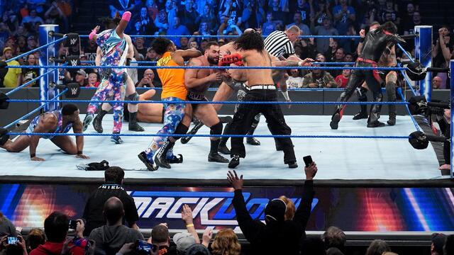 Hardy Boyz & Ricochet & Black vs. Bar & Rusev & Nakamura