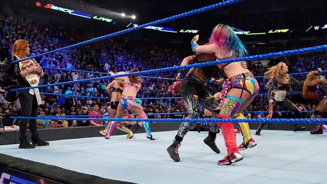 Becky & Bayley & Moon & IIconics & Paige & Asuka & Sane & Mandy & Sonya