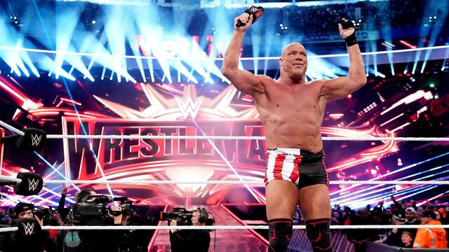 WWE Photo Baron Corbin Kurt Angle WrestleMania
