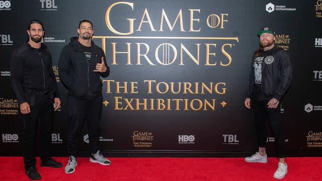 Seth Rollins, Roman Reigns and Aleister Black visit the "Game of Thrones" exhibit in Belfast, Northern Ireland: photos