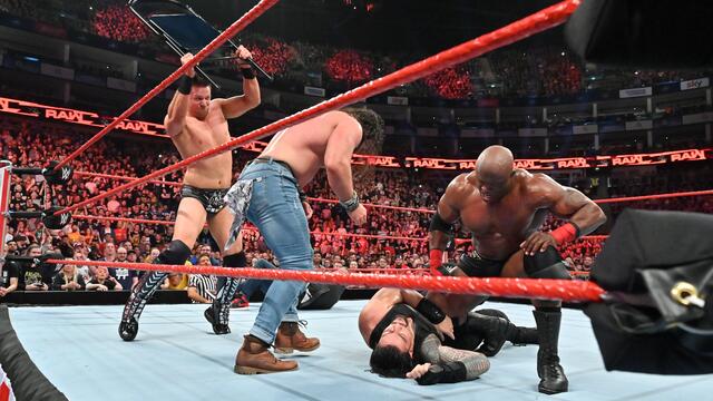 Reigns & Miz vs. Elias & Lashley
