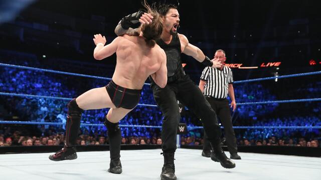 Reigns & Usos vs. Shane & Bryan & Rowan & Elias