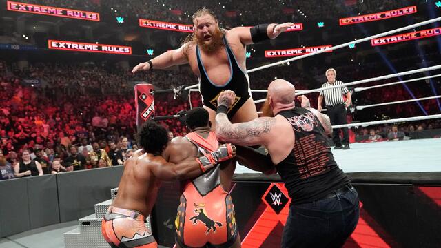 Bryan & Rowan vs. New Day vs. Heavy Machinery