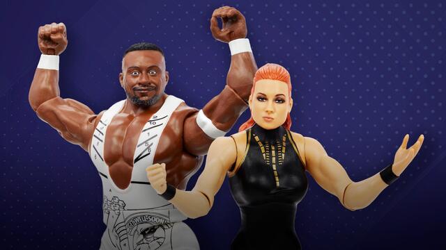 Becky Lynch and Big E Mattel action figures
