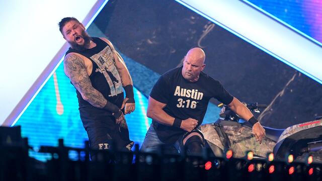 WWE Stone Cold Steve Austin vs. Kevin Owens WrestleMania 38 Photo