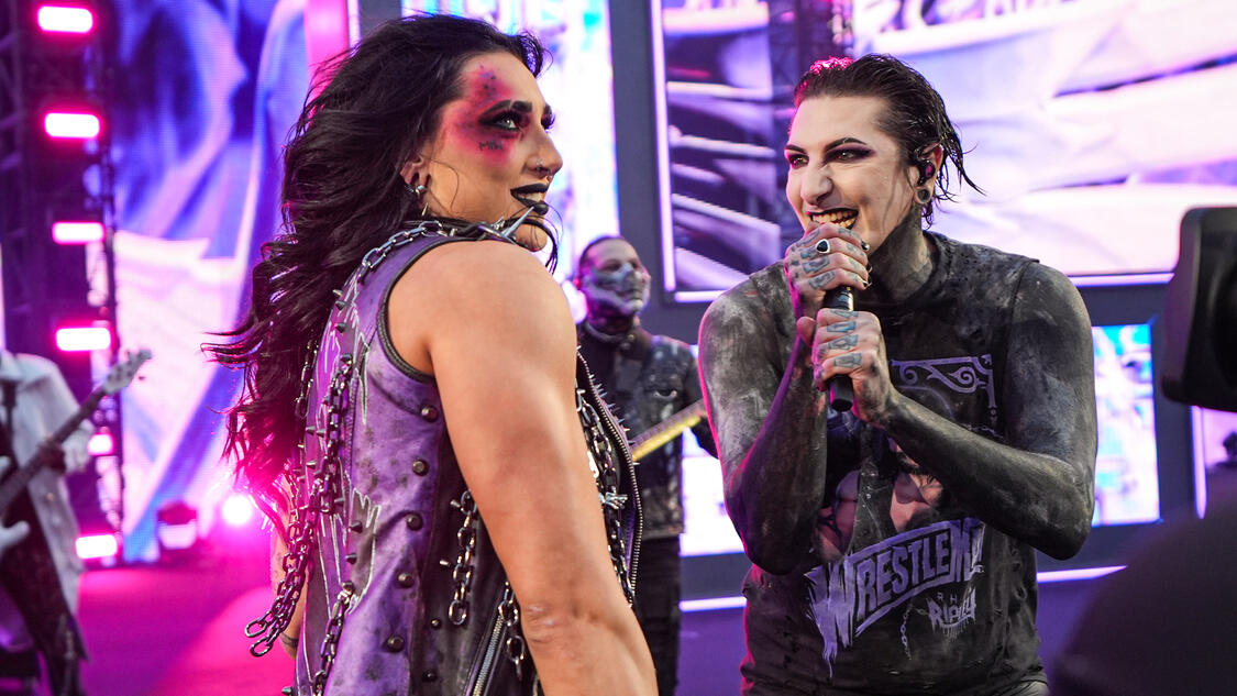 Rhea Ripley and Motionless in White rock out in WrestleMania entrance: WrestleMania XL Saturday highlights