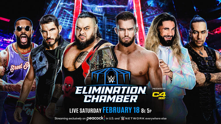 USA TITLE EN WWE ELIMINATION CHAMBER 2023 REPETICION