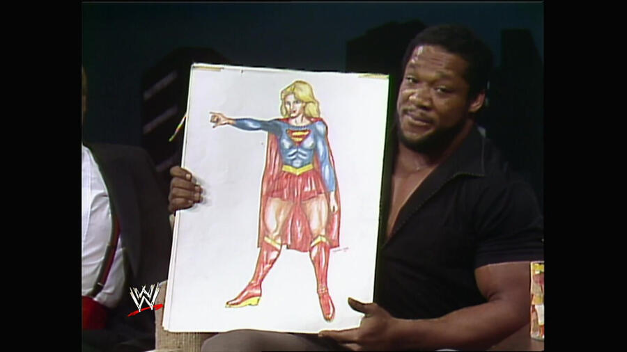 WWE Wrestling copy of original drawing 11x17 by Tony Atlas slamming Hogan 