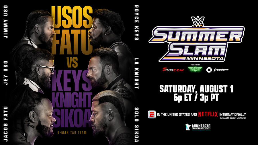 LA Knight, Solo Sikoa & Royce Keys vs. Jacob Fatu & The Usos | WWE