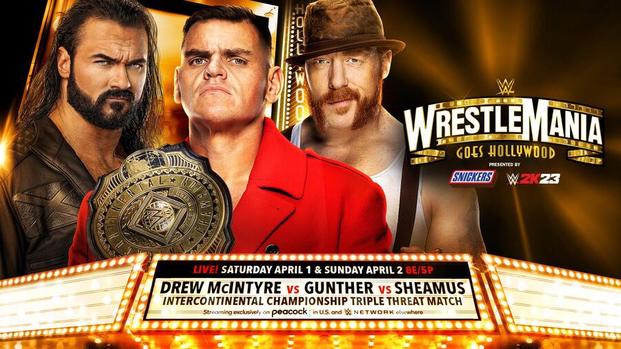 Intercontinental Champion Gunther vs. Drew McIntyre vs. Sheamus (Triple Threat Match) - Vimarsana News