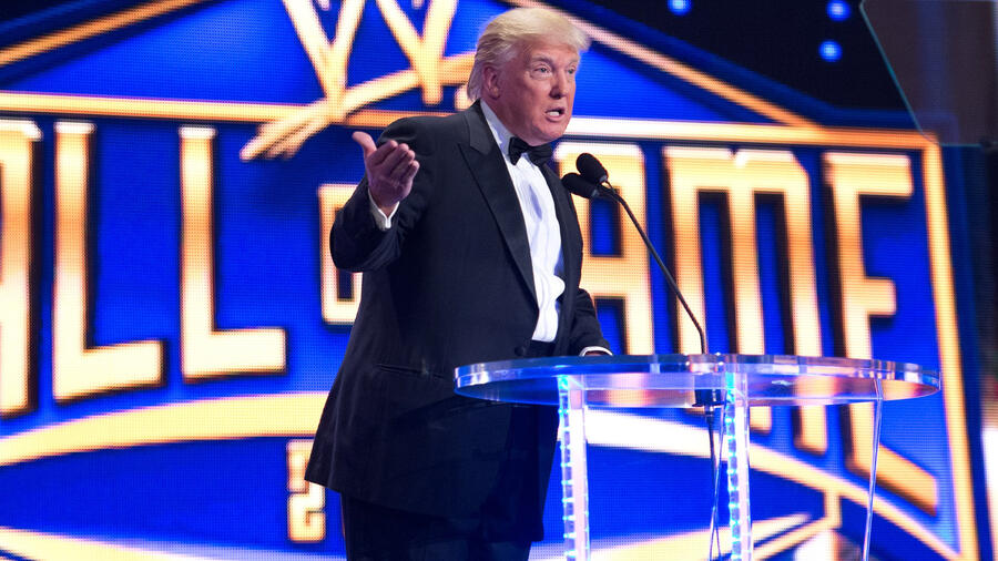 Donald Trump was inducted into the 2013 WWE Hall of Fame. (WWE)