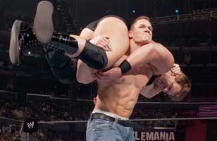 John Cena wins his first WWE Title at WrestleMania 21