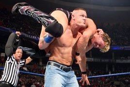 John Cena gives Chris Jericho an Attitude Adjustment