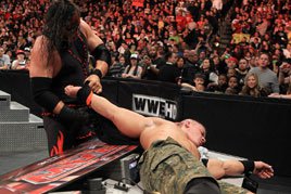 Kane rips off Cena's shirt on Raw