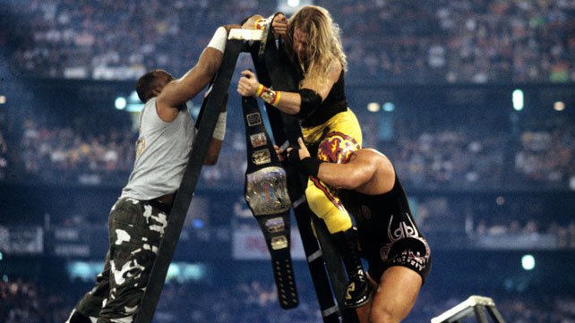 Edge and Christian, The Hardy Boys and The Dudley Boys meet in a TLC Match at WrestleMania 17