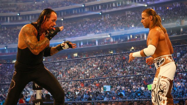 Shawn Michaels and The Undertaker meet at WrestleMania 25